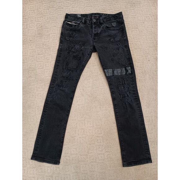 Cult of Individuality Jeans Mens 31/34 Black Greaser Straight - Picture 1 of 11